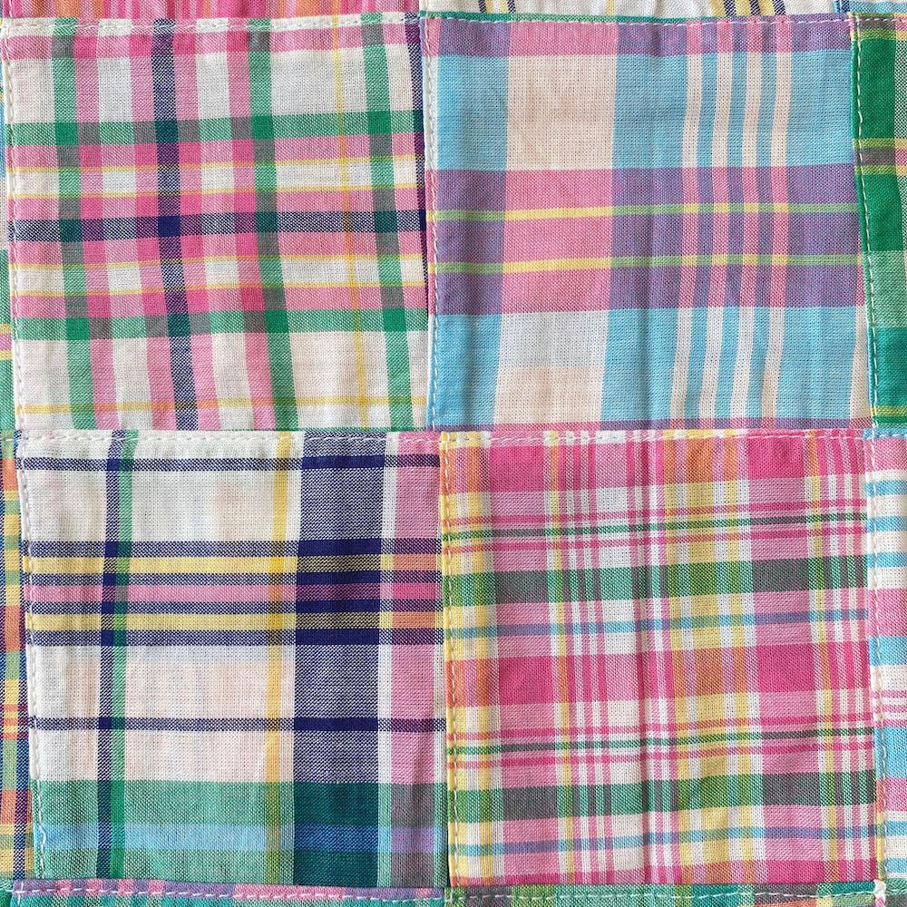 Patchwork Nantucket Madras Plaid Fabric - Caroline - Image 2
