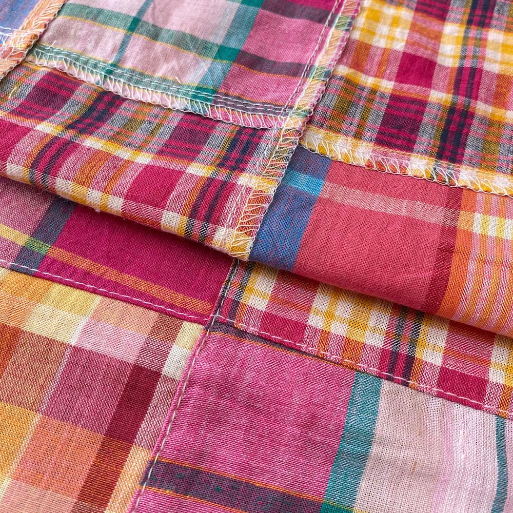 Patchwork Nantucket Madras Plaid Fabric - Isabella - Image 3