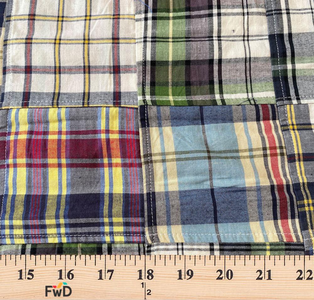 Patchwork Nantucket Madras Plaid Fabric - Jonathan - Image 4