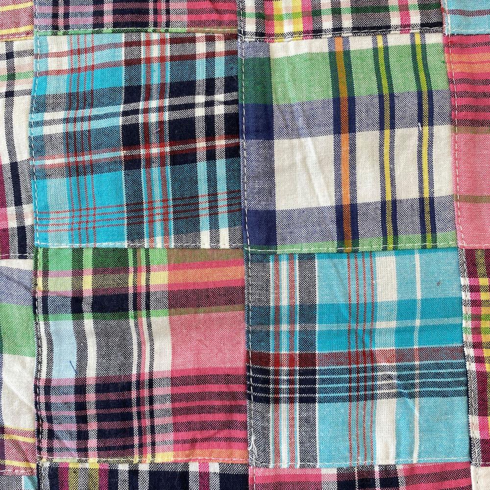 Patchwork Nantucket Madras Plaid Fabric - Pierre - Image 2