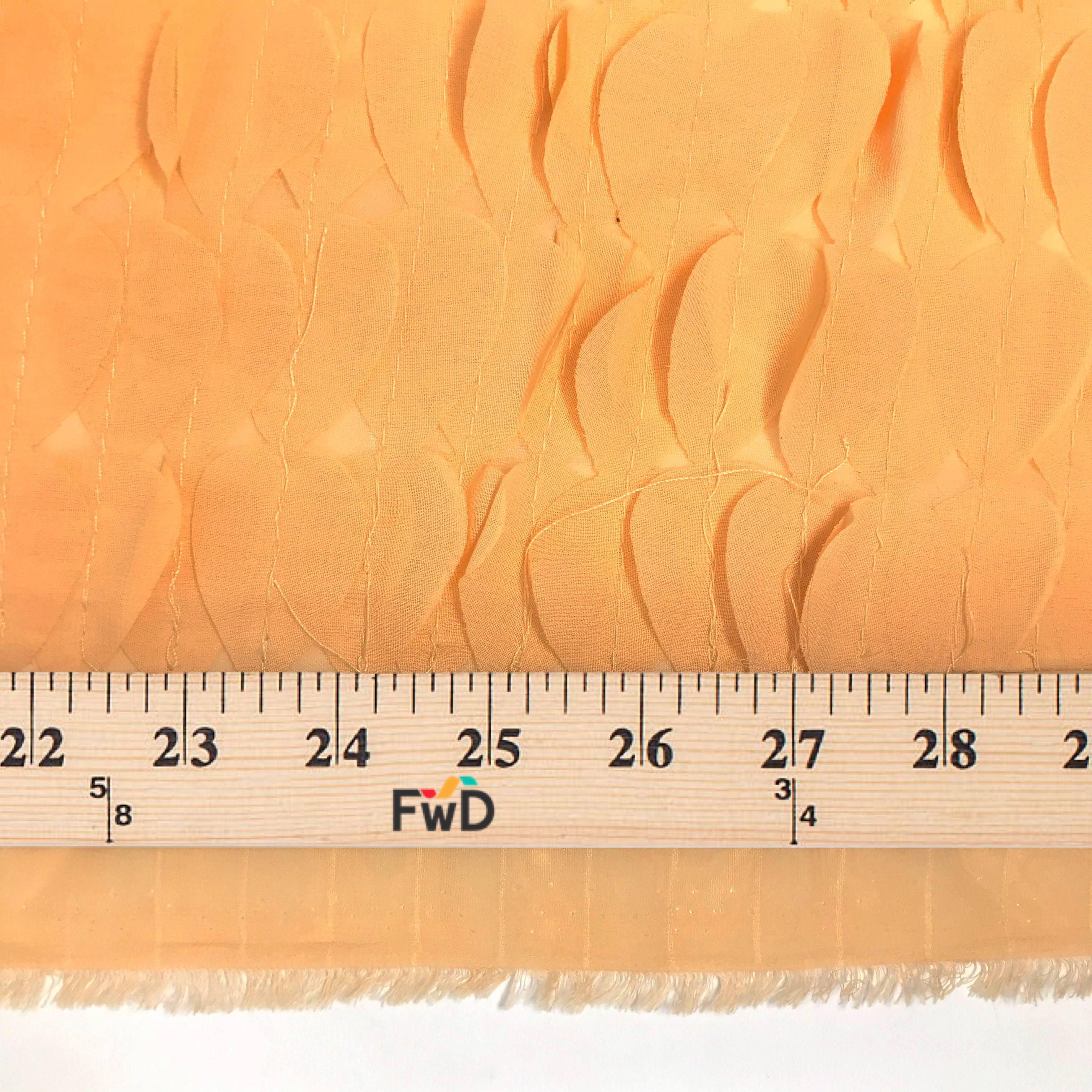 Peach Leaf Ruffle Chiffon - Image 3