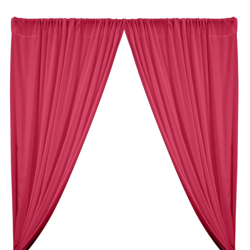Peachskin Rod Pocket Curtains - Fuchsia