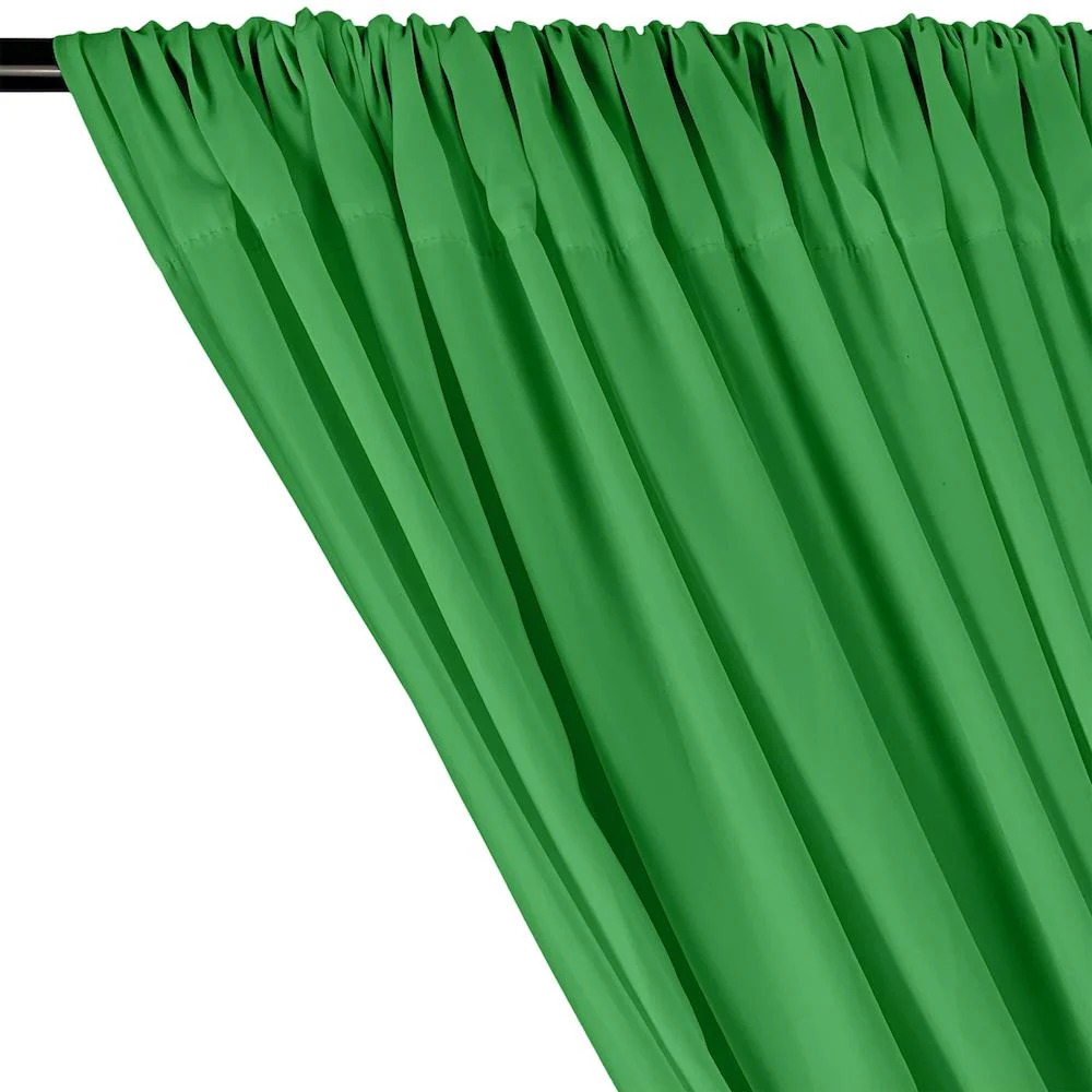 Peachskin Rod Pocket Curtains - Kelly Green - Image 2