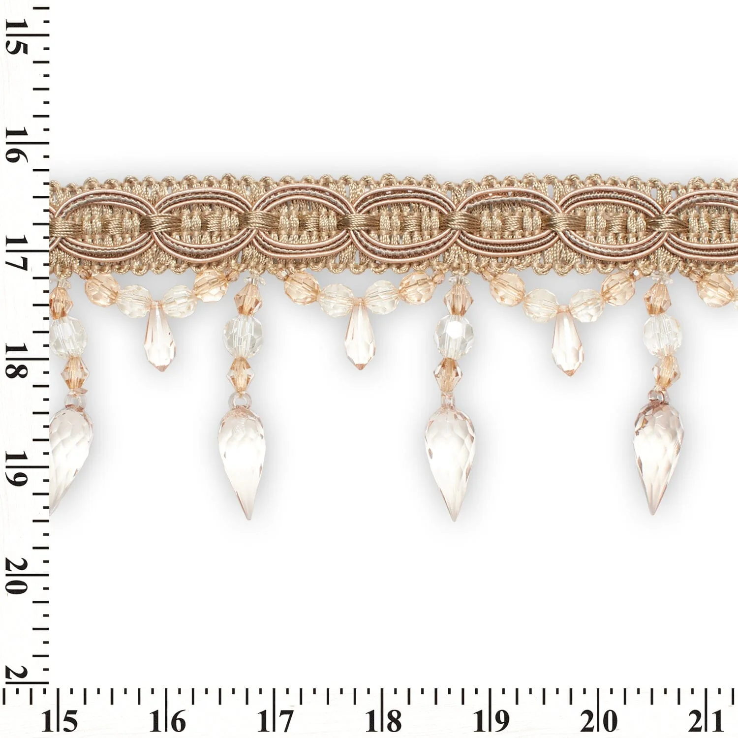 Pear Drop Beaded Rhinestone Tassel Fringe Trim - Image 13