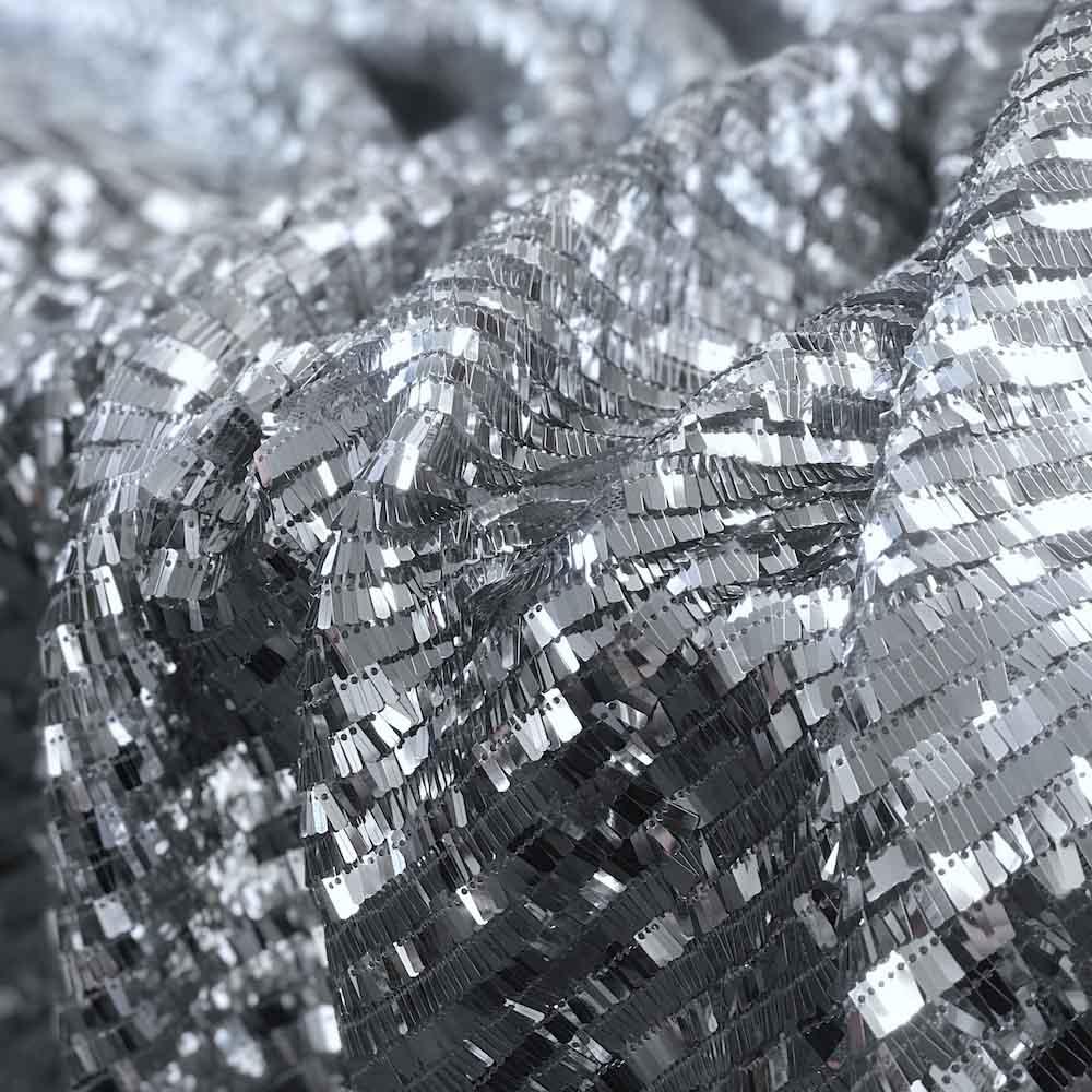 Rectangle Piano Sequins on Stretch Mesh - Image 2