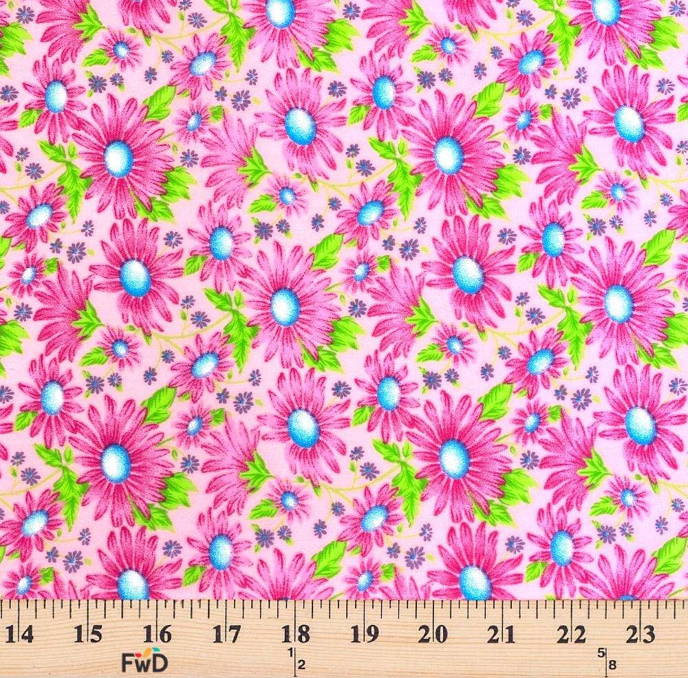 Pink Aster Print Broadcloth - Image 3