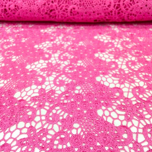 Pink Berry Guipure French Venice Lace - Image 4