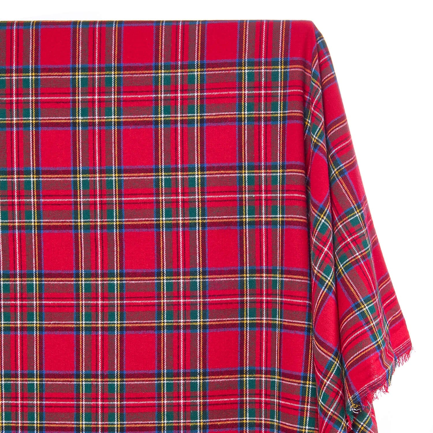 Red Tartan Plaid Yarn Dyed Brushed Cotton Flannel