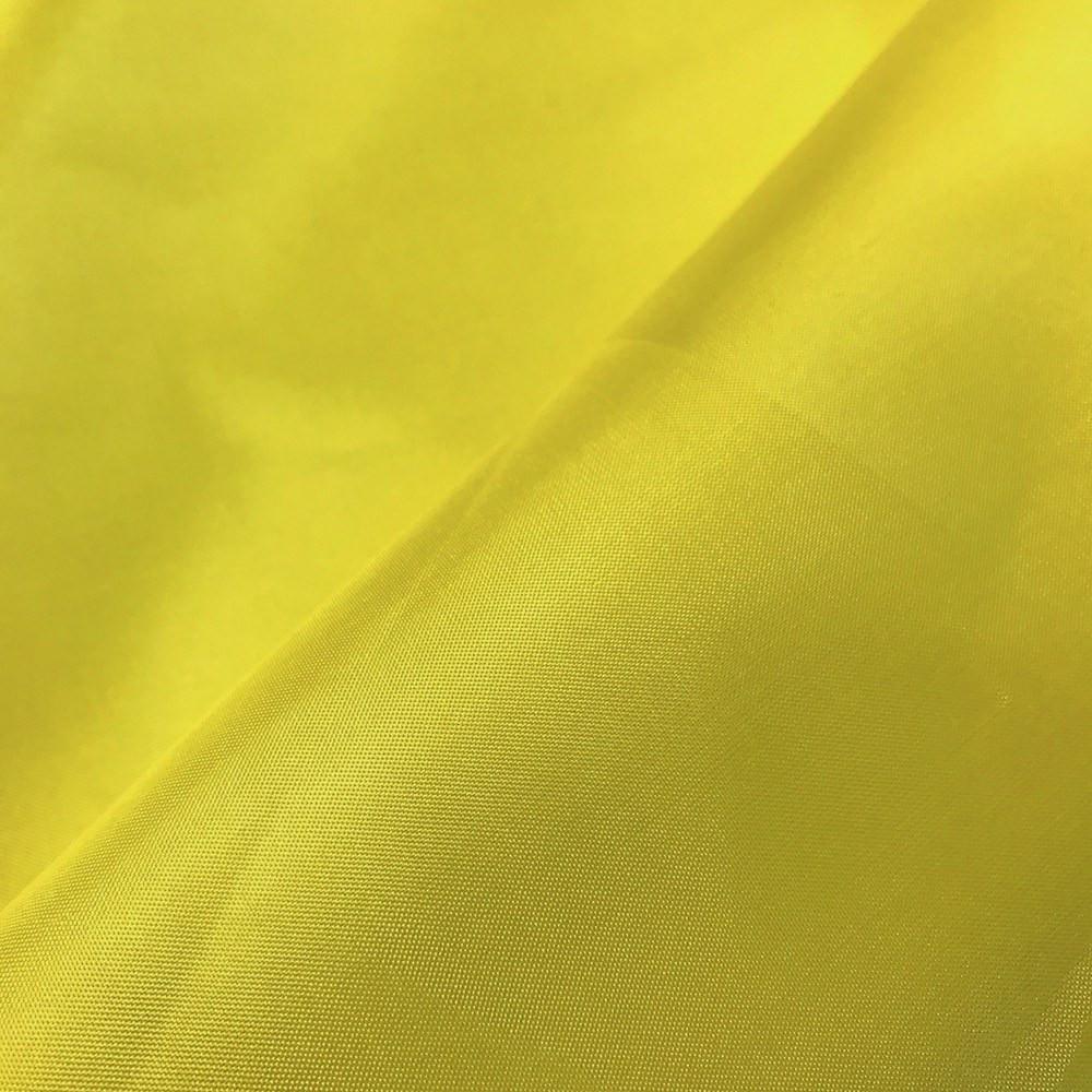 Poly China Silk Lining Rod Pocket Curtains - Neon Yellow - Image 3