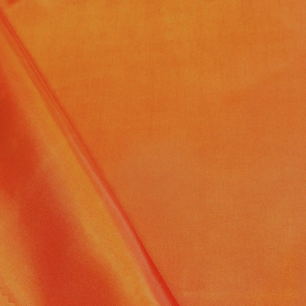 Poly China Silk Lining Rod Pocket Curtains - Orange - Image 3