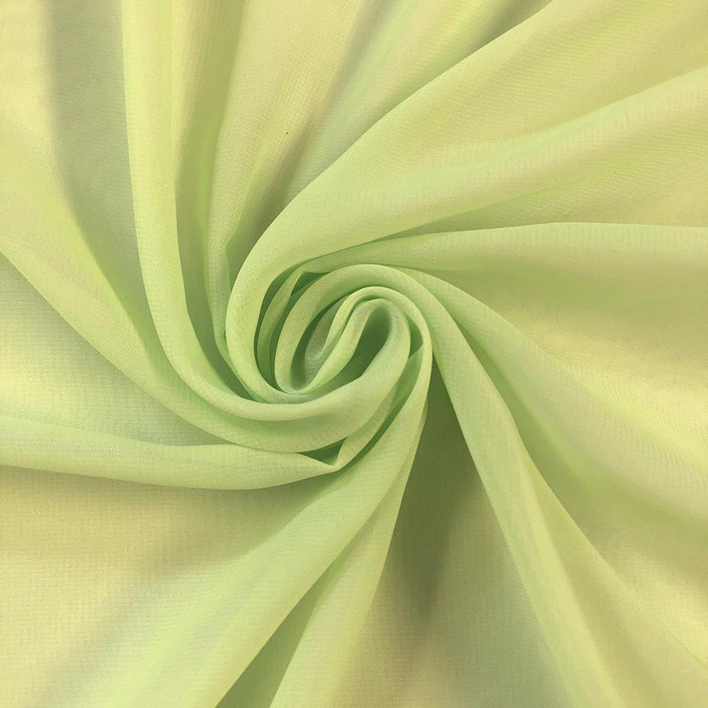 Polyester Chiffon Rod Pocket Curtains - Mint Green - Image 4