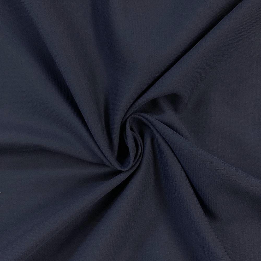 Polyester Chiffon Rod Pocket Curtains - Navy Blue - Image 4