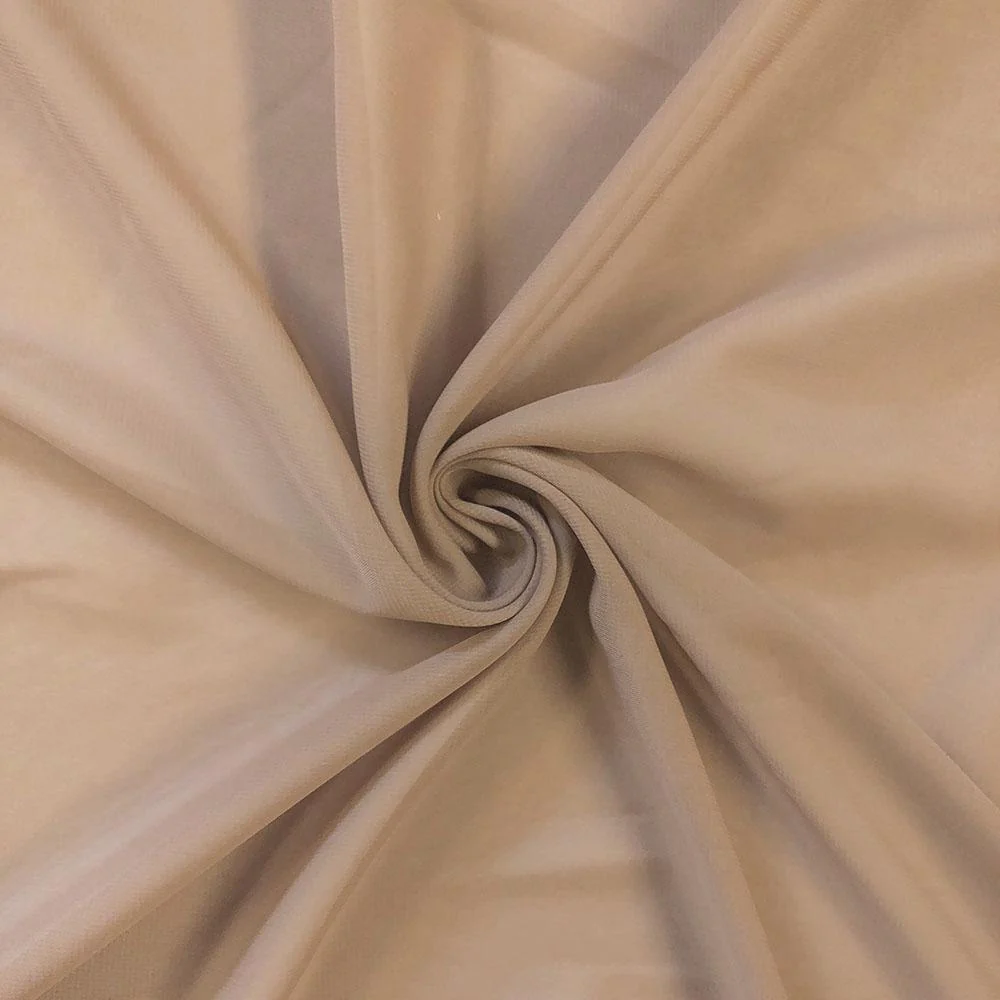 Polyester Chiffon Rod Pocket Curtains - Sand - Image 4