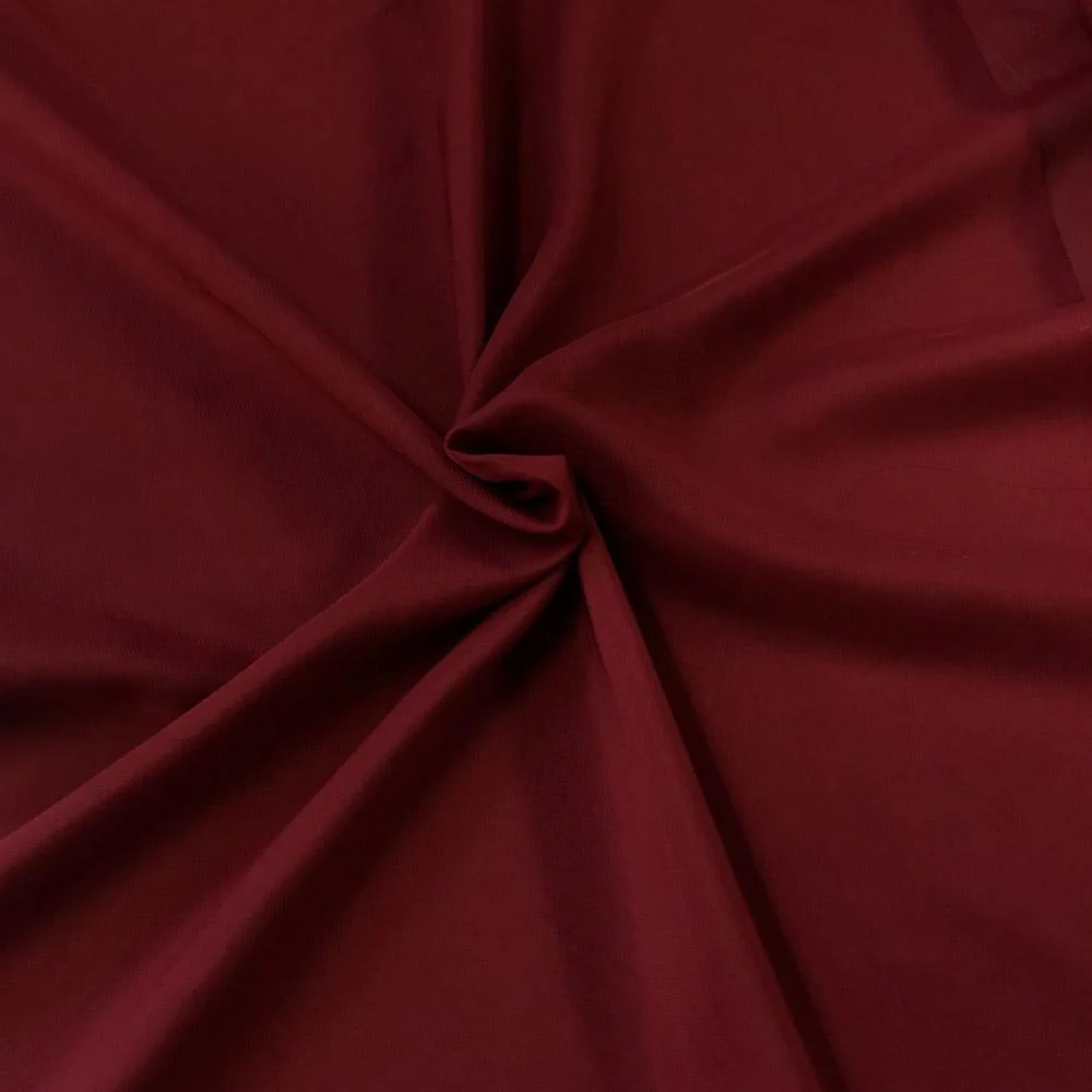 Polyester Chiffon Rod Pocket Curtains - Raspberry - Image 4