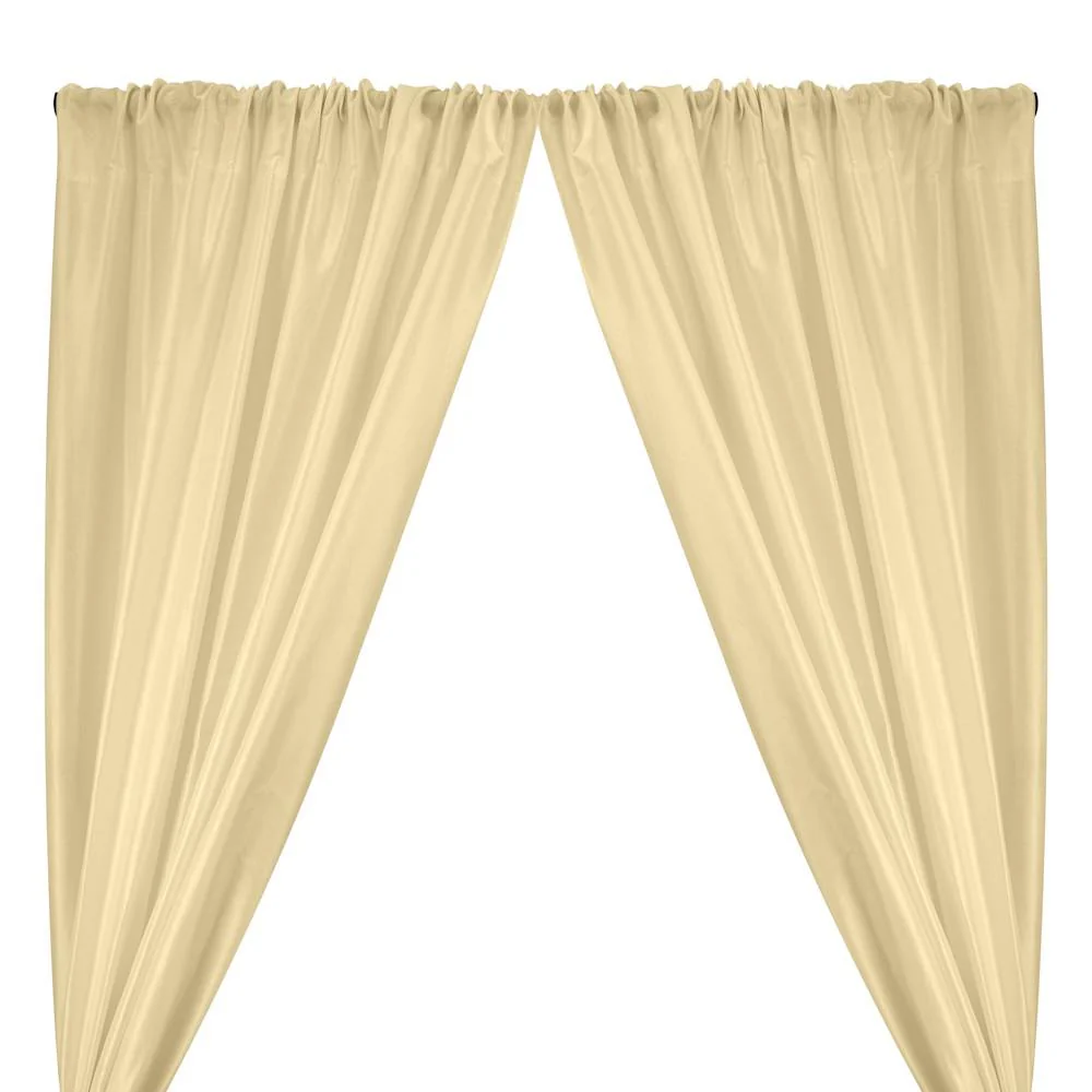Polyester Dupioni Rod Pocket Curtains - Beige 103