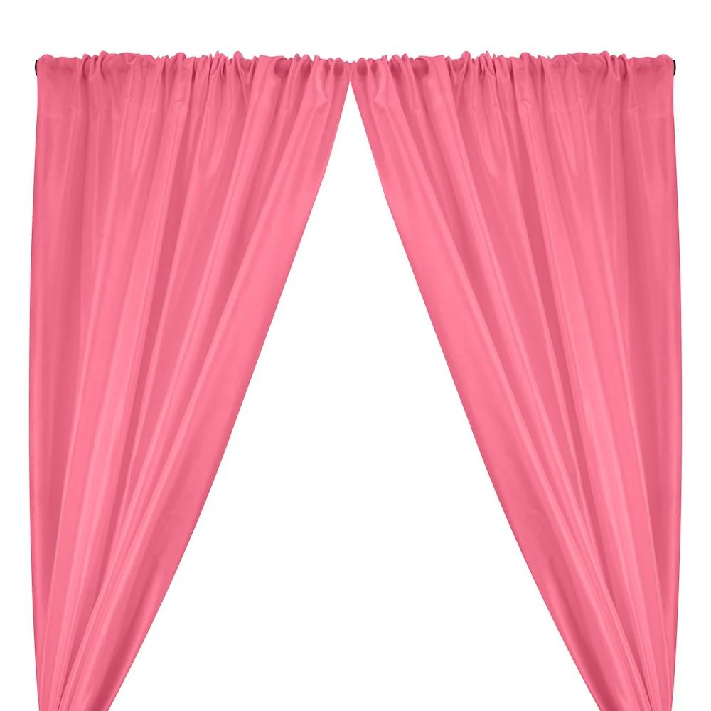 Polyester Dupioni Rod Pocket Curtains - Candy Pink 122
