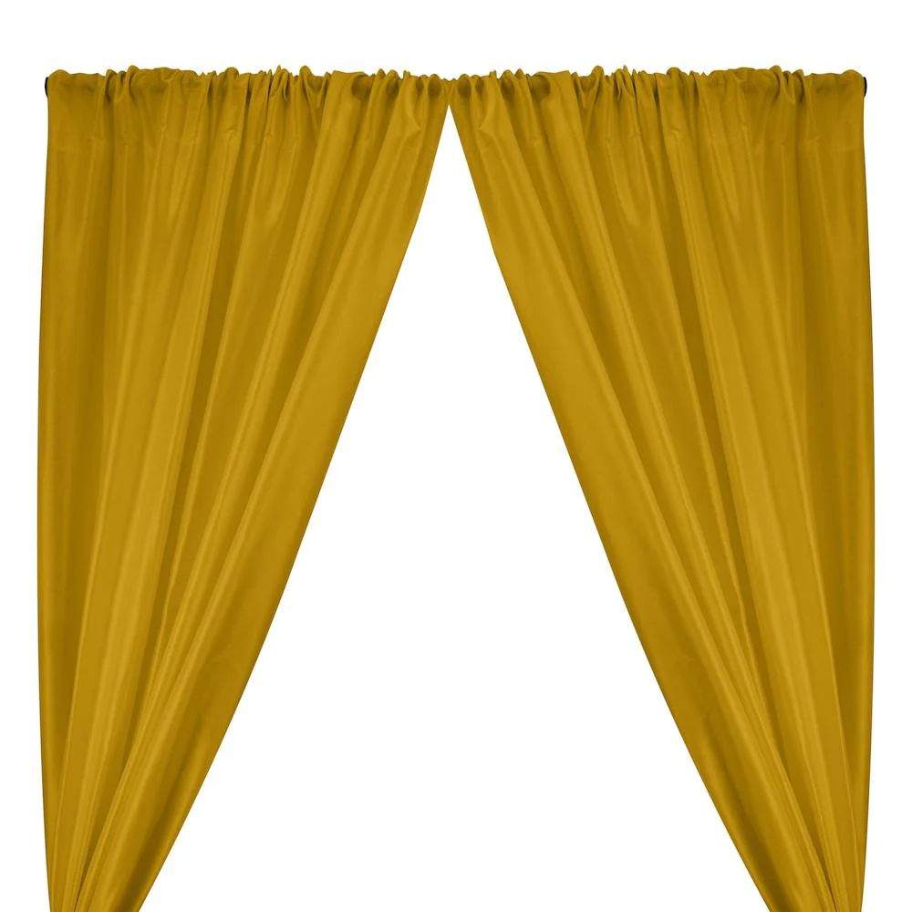 Polyester Dupioni Rod Pocket Curtains - Olive 30