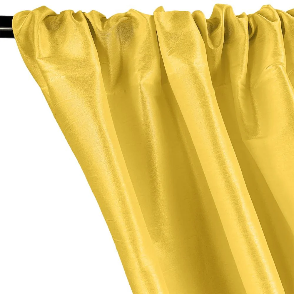 Polyester Dupioni Rod Pocket Curtains - Pistachio 107 - Image 2
