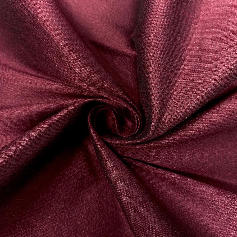 Polyester Dupioni Rod Pocket Curtains - Plum 45 - Image 3
