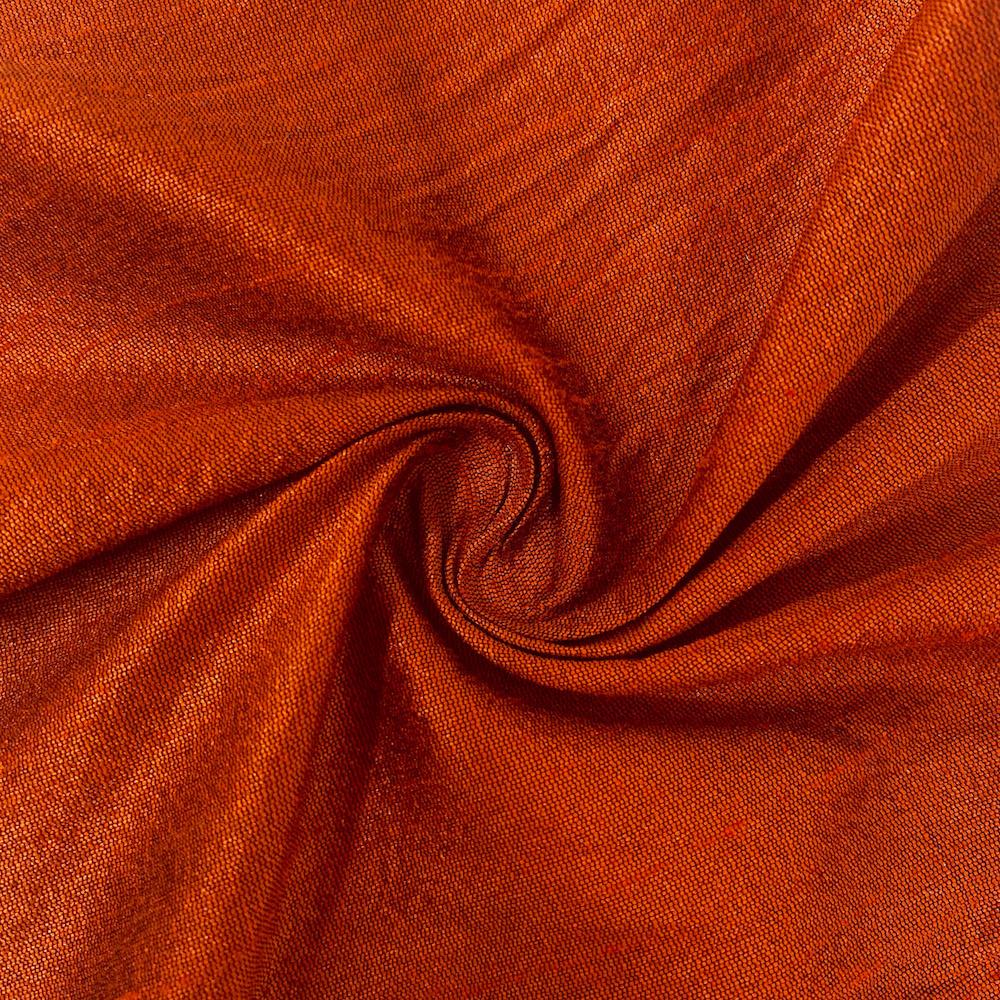 Polyester Dupioni Rod Pocket Curtains - Rust 31 - Image 3