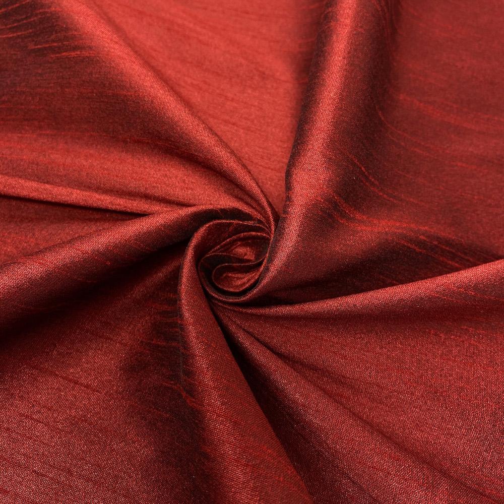 Polyester Dupioni Rod Pocket Curtains - Wine 156 - Image 3