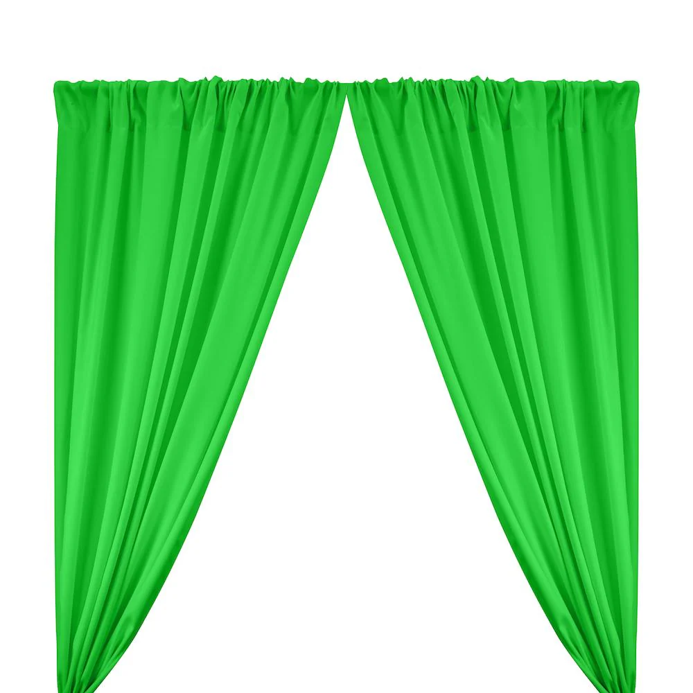 Poplin (60 Inch) Rod Pocket Curtains - Apple Green