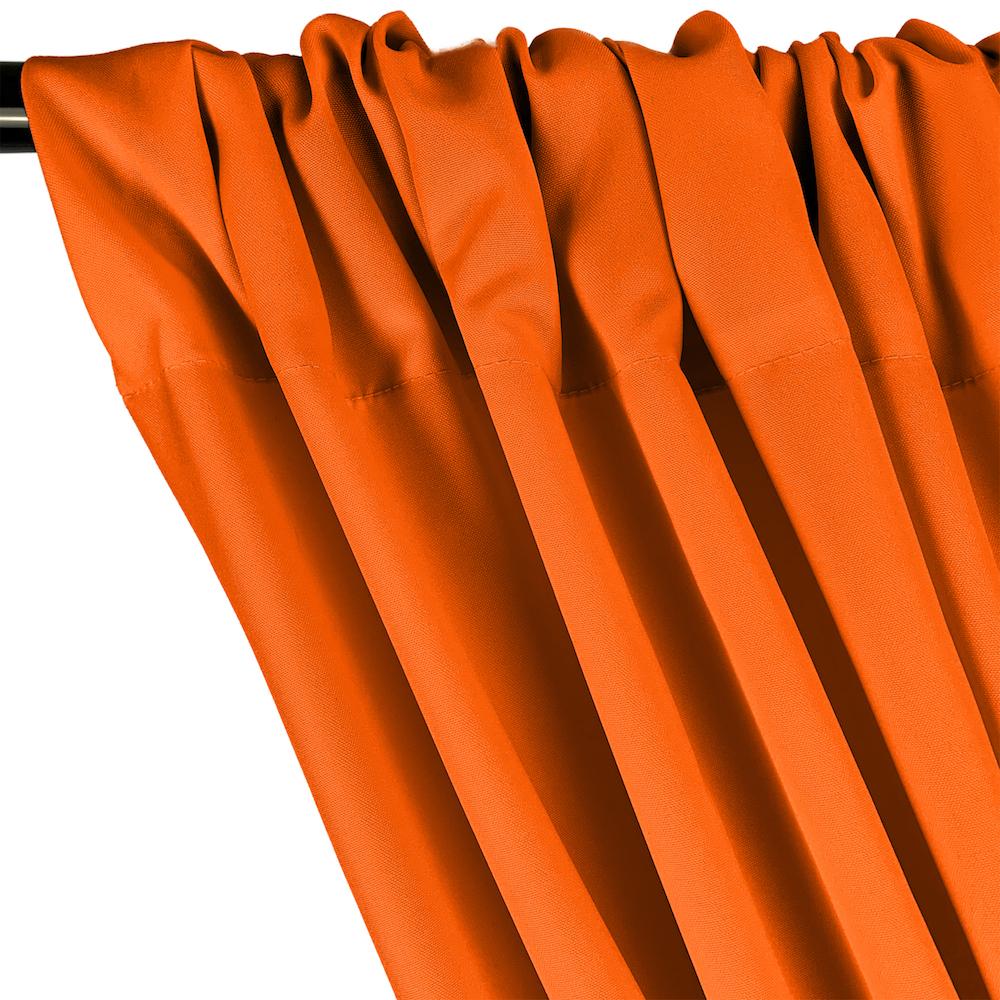 Poplin (60 Inch) Rod Pocket Curtains - Orange - Image 2