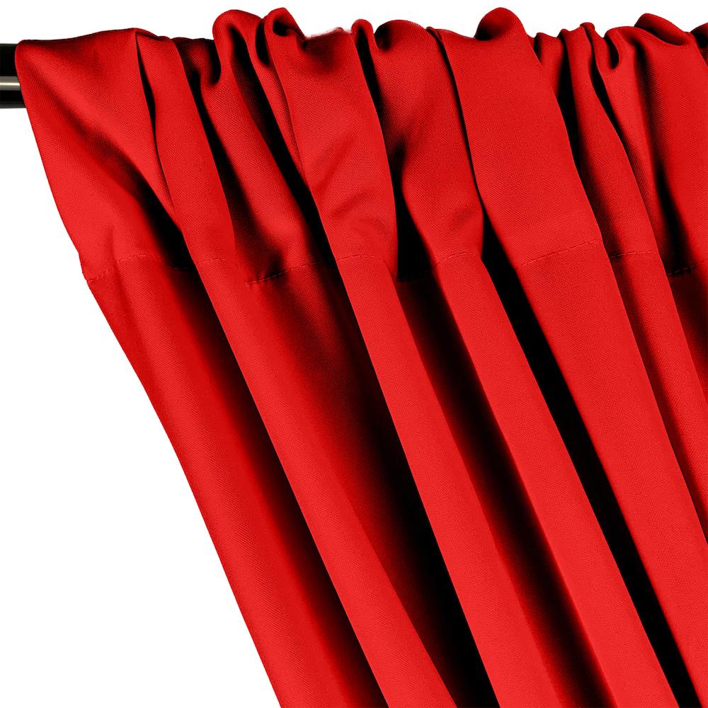 Poplin (60 Inch) Rod Pocket Curtains - Red - Image 2
