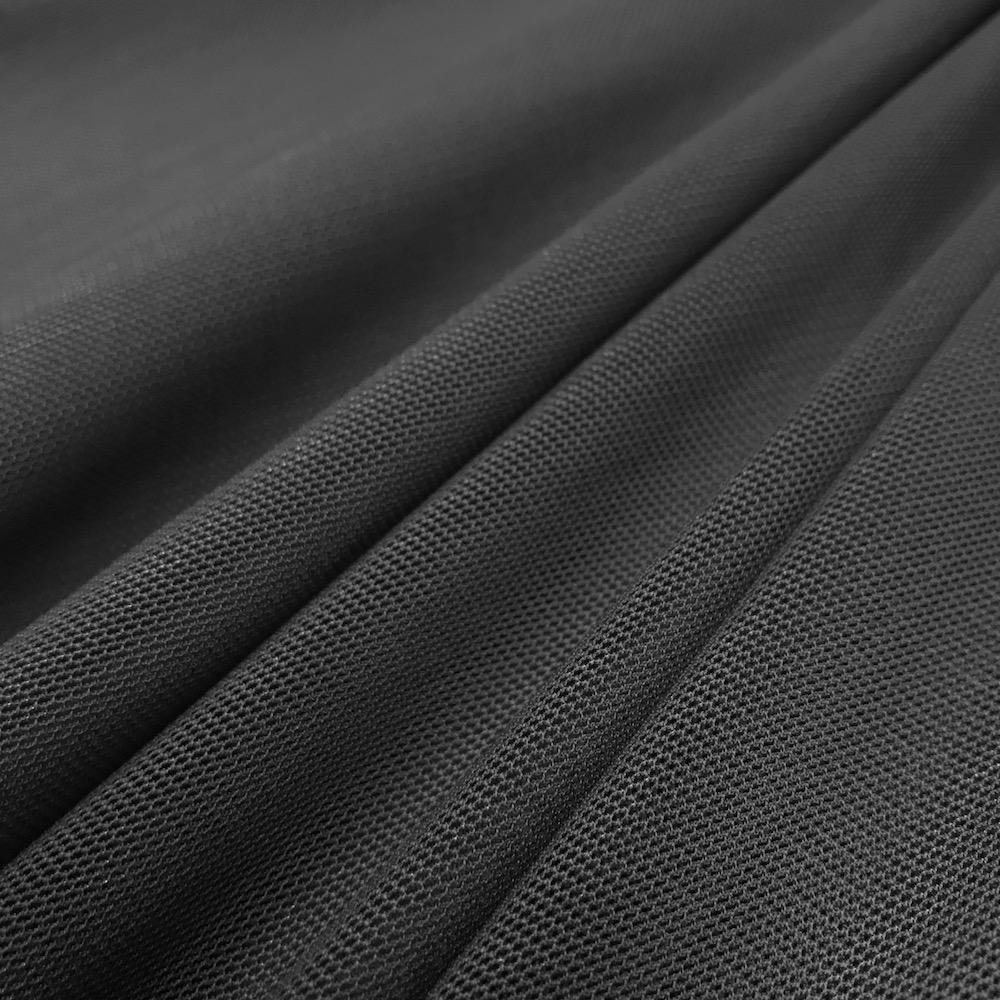 Power Mesh Rod Pocket Curtains - Charcoal - Image 3