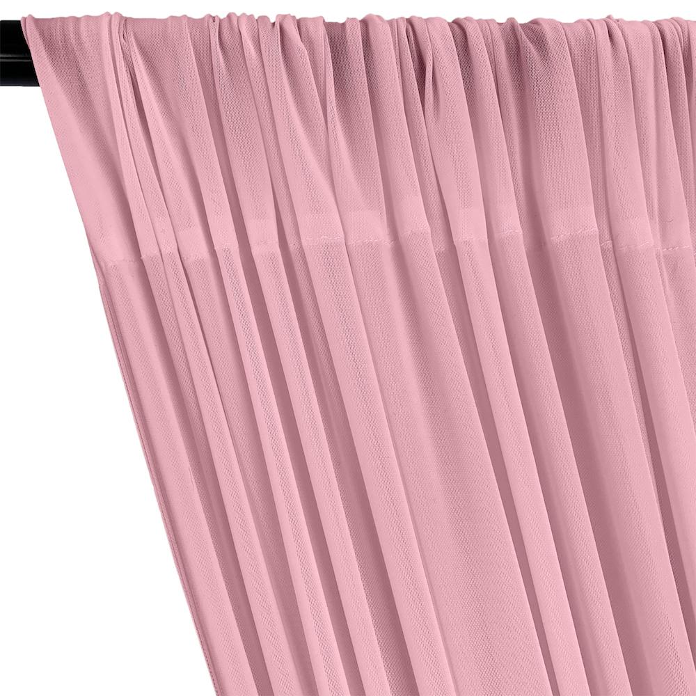 Power Mesh Rod Pocket Curtains - Pink - Image 2