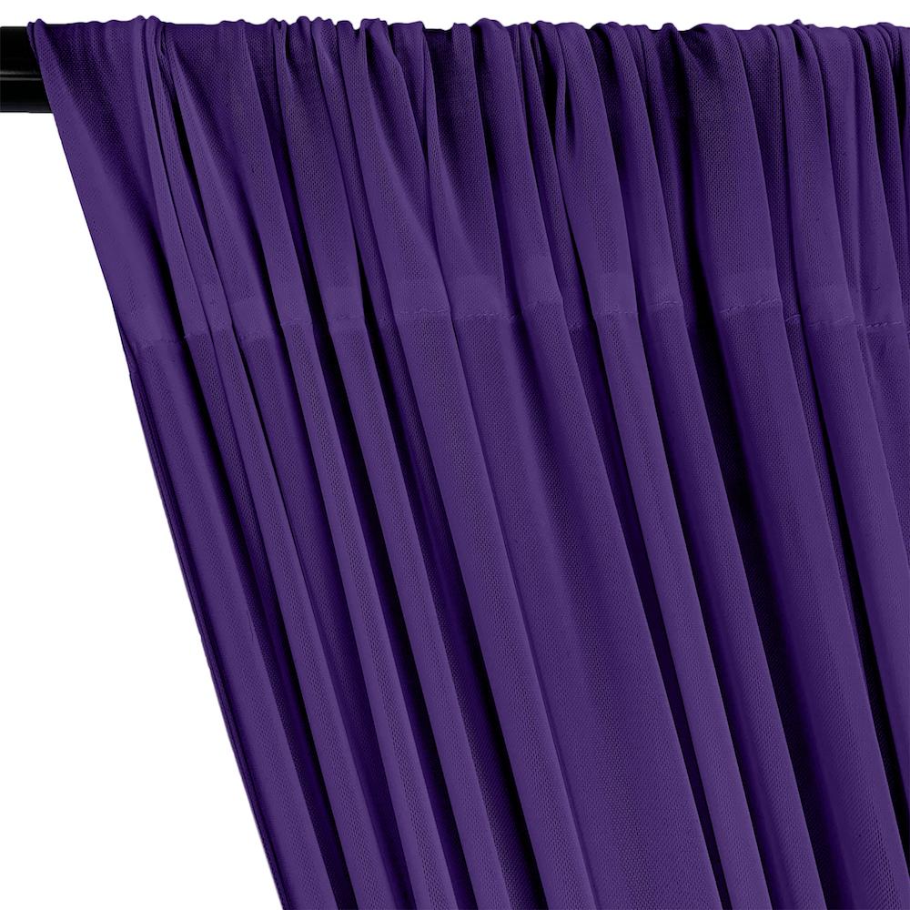 Power Mesh Rod Pocket Curtains - Purple - Image 2