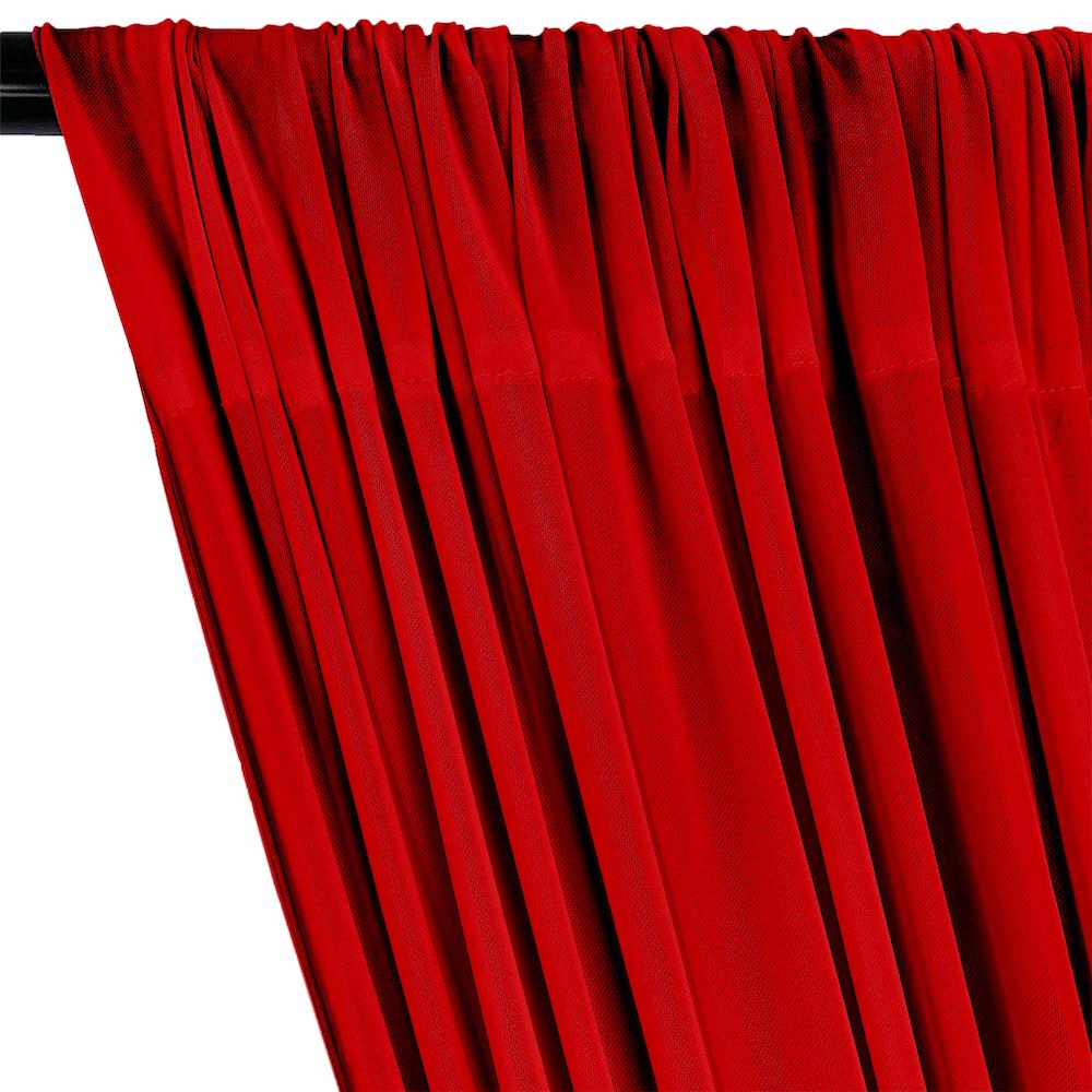 Power Mesh Rod Pocket Curtains - Red - Image 2