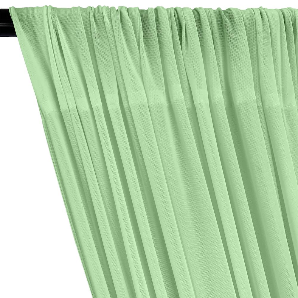 Power Mesh Rod Pocket Curtains - Seafoam - Image 2