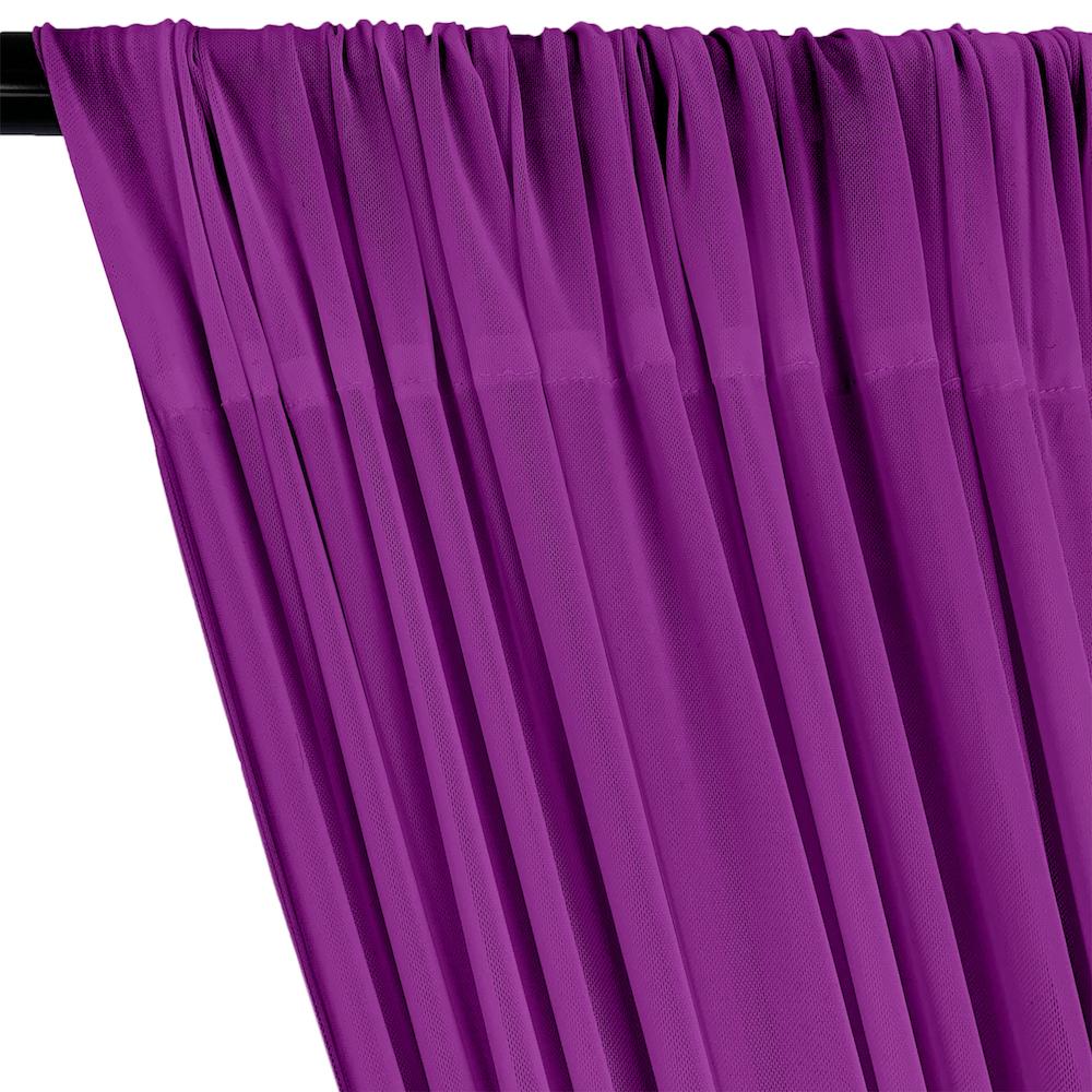 Power Mesh Rod Pocket Curtains - Violet - Image 2