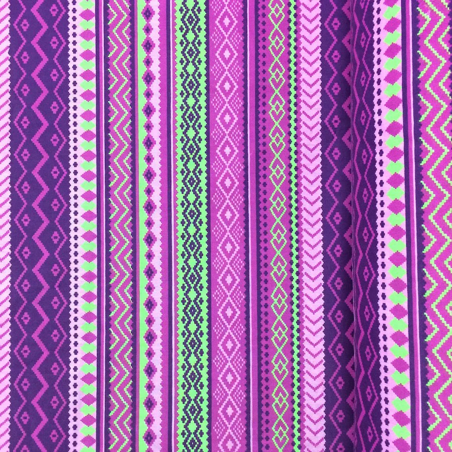 Purple Aztec Print Broadcloth - Image 2