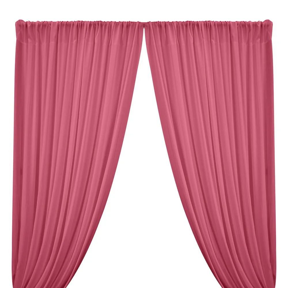 Rayon Challis Rod Pocket Curtains - Dusty Rose
