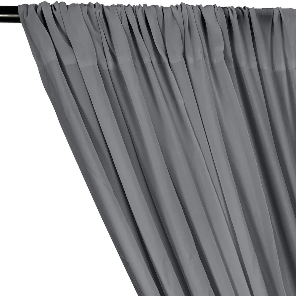 Rayon Challis Rod Pocket Curtains - Grey - Image 2