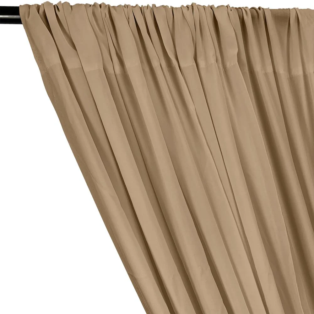 Rayon Challis Rod Pocket Curtains - Mocha - Image 2