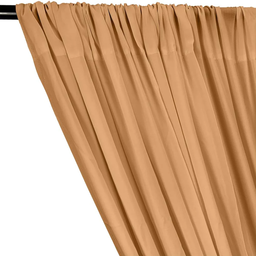 Rayon Challis Rod Pocket Curtains - Peach - Image 2