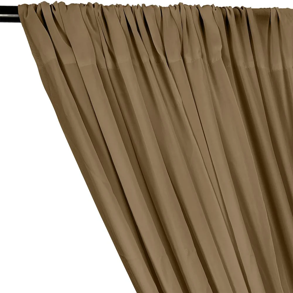 Rayon Challis Rod Pocket Curtains - Sand - Image 2