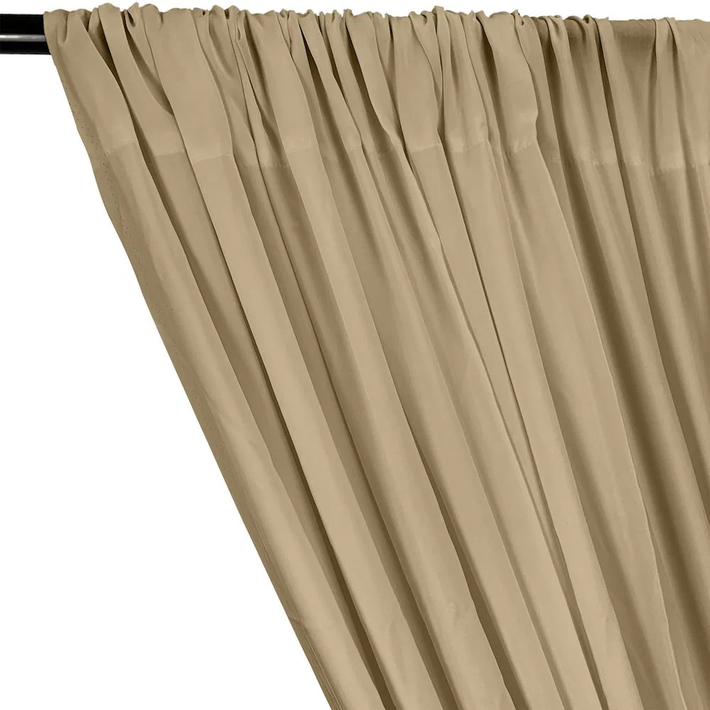 Rayon Challis Rod Pocket Curtains - Stone - Image 2