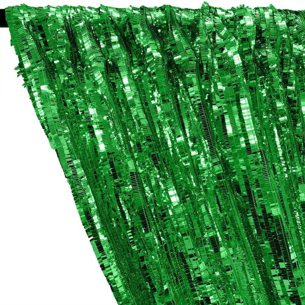 Rectangle Piano Sequins Rod Pocket Curtains - Kelly Green - Image 2