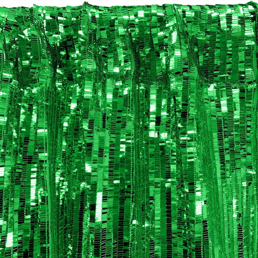 Rectangle Piano Sequins Rod Pocket Curtains - Kelly Green - Image 3