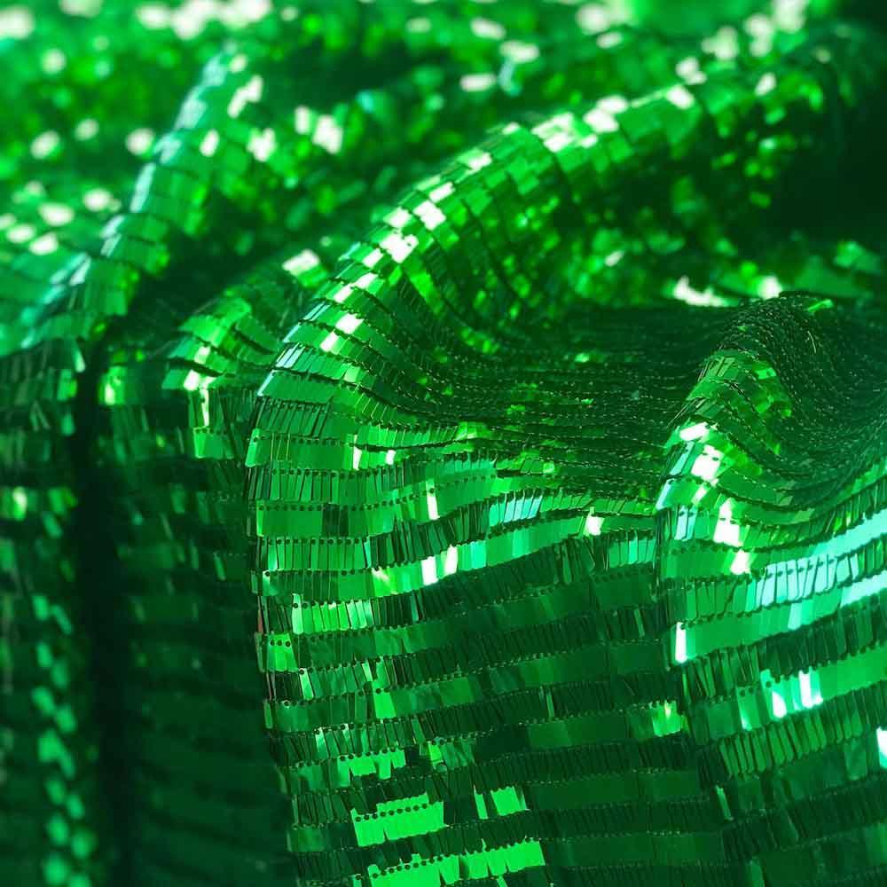 Rectangle Piano Sequins Rod Pocket Curtains - Kelly Green - Image 4