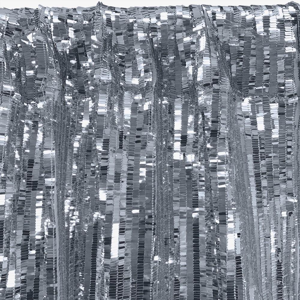 Rectangle Piano Sequins Rod Pocket Curtains (All Colors Available) - Silver - Image 3