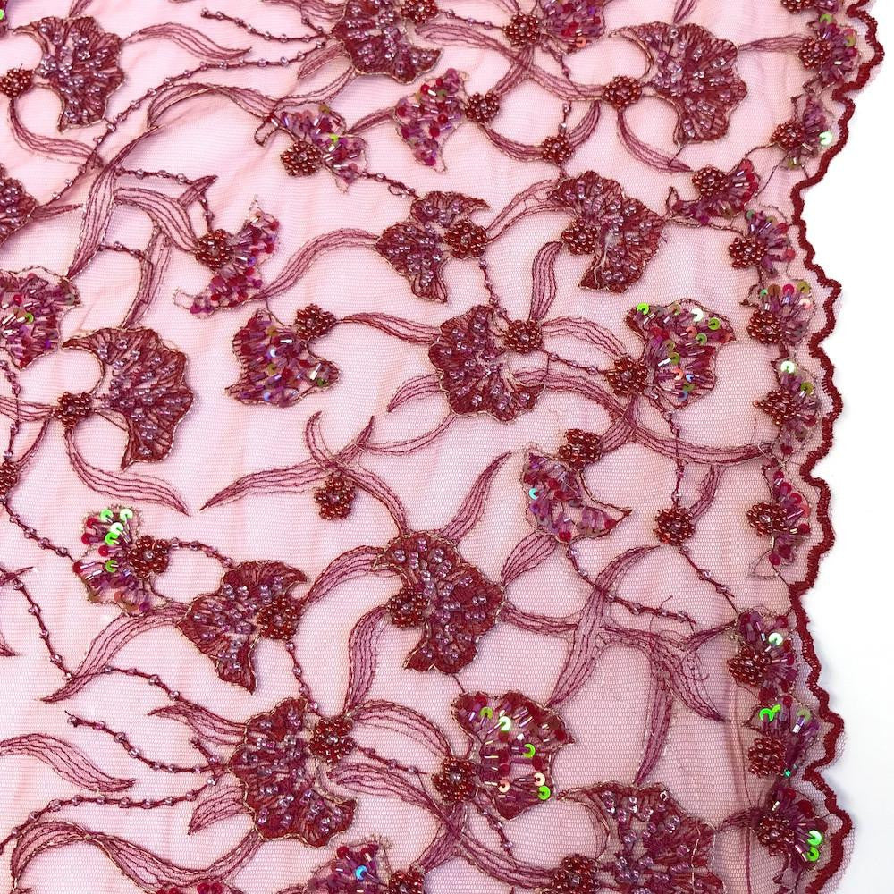 Red Atlantis Beaded Bridal Lace - Image 3