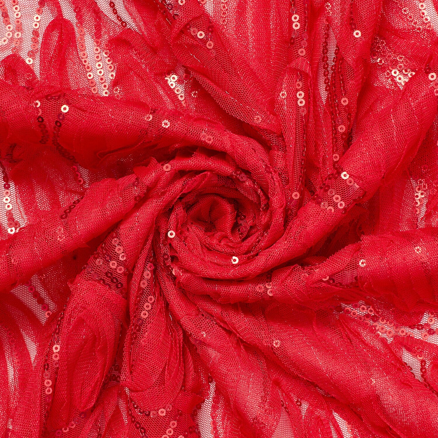 Red Mesh Ribbon on Mesh - Image 2