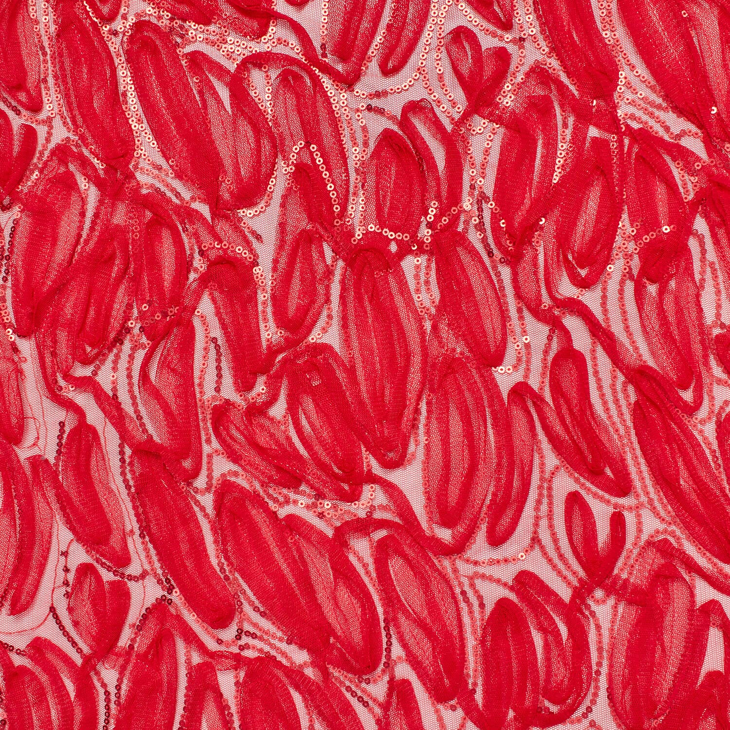Red Mesh Ribbon on Mesh - Image 3