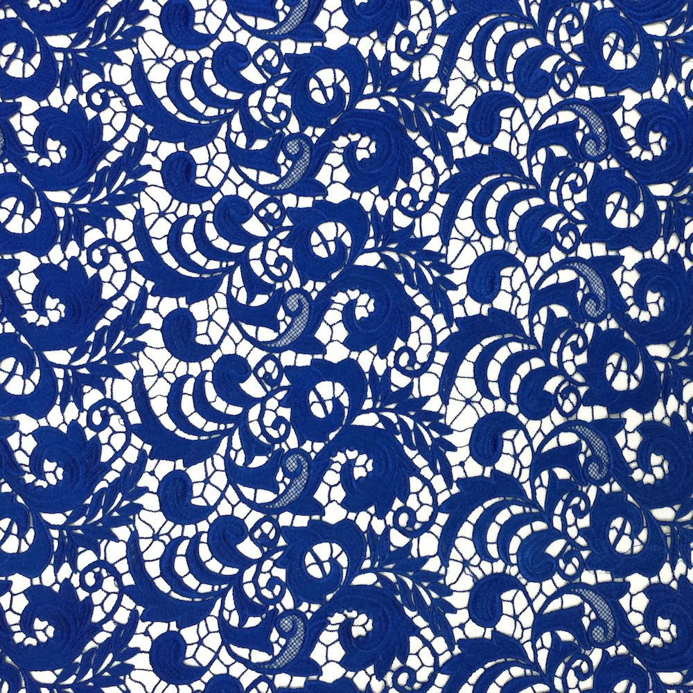 Royal Blue Cardinal Guipure French Venice Lace - Image 2