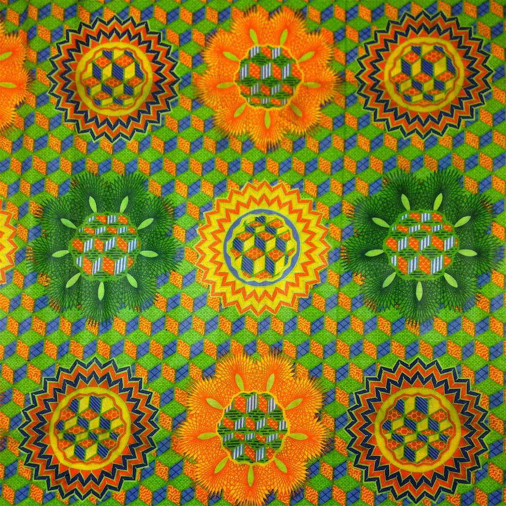 Rubix Green African Print